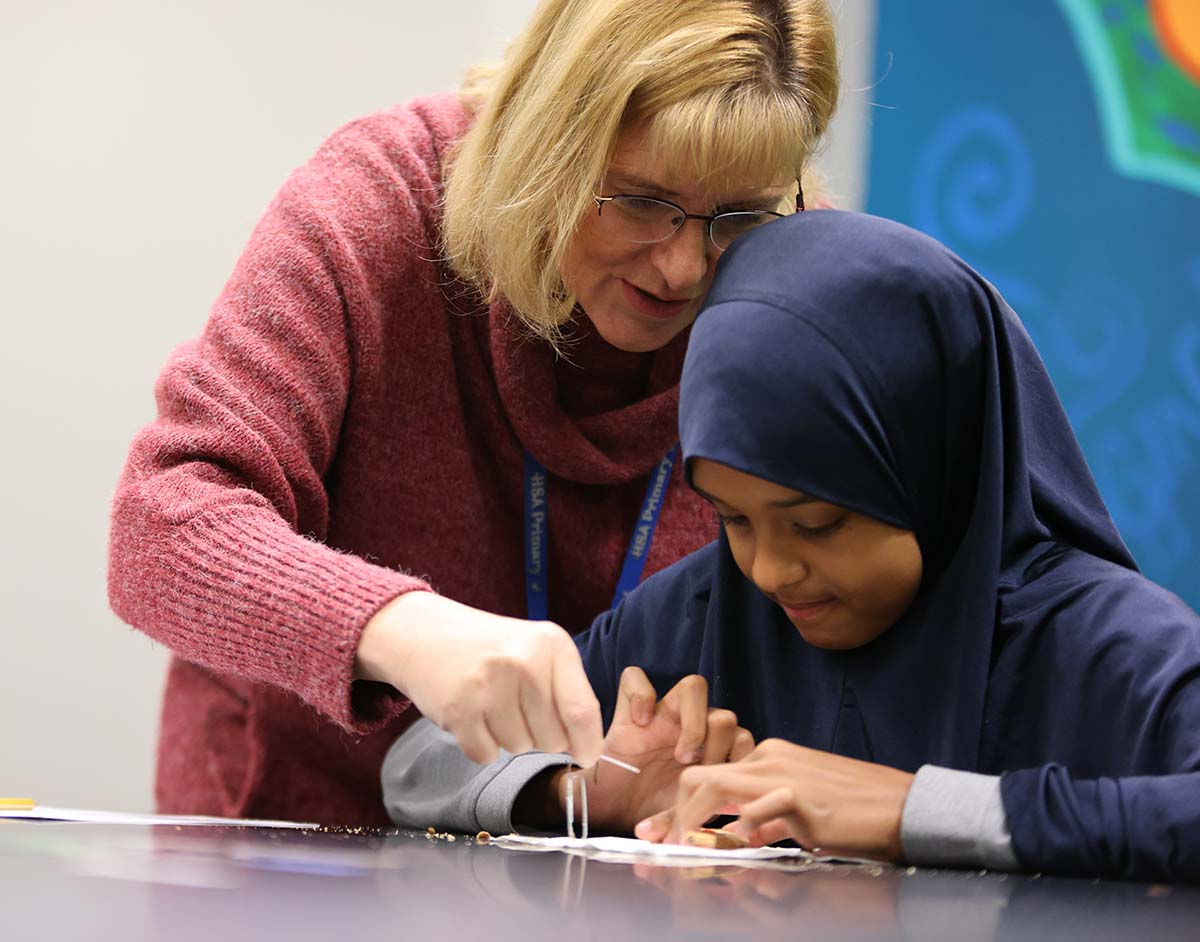 HSA Westerville Students in a science fair.